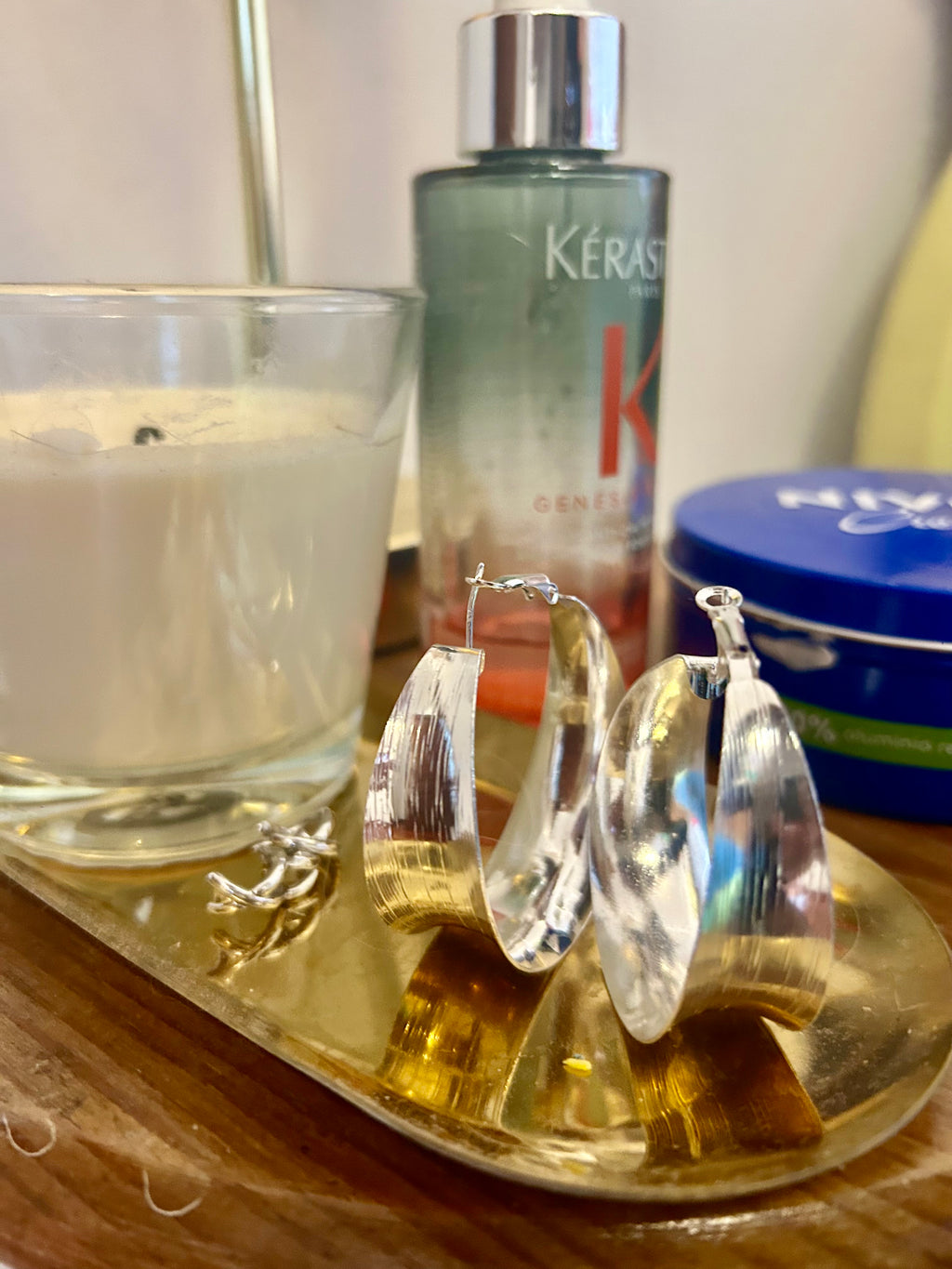 Pendientes Aura Plateado