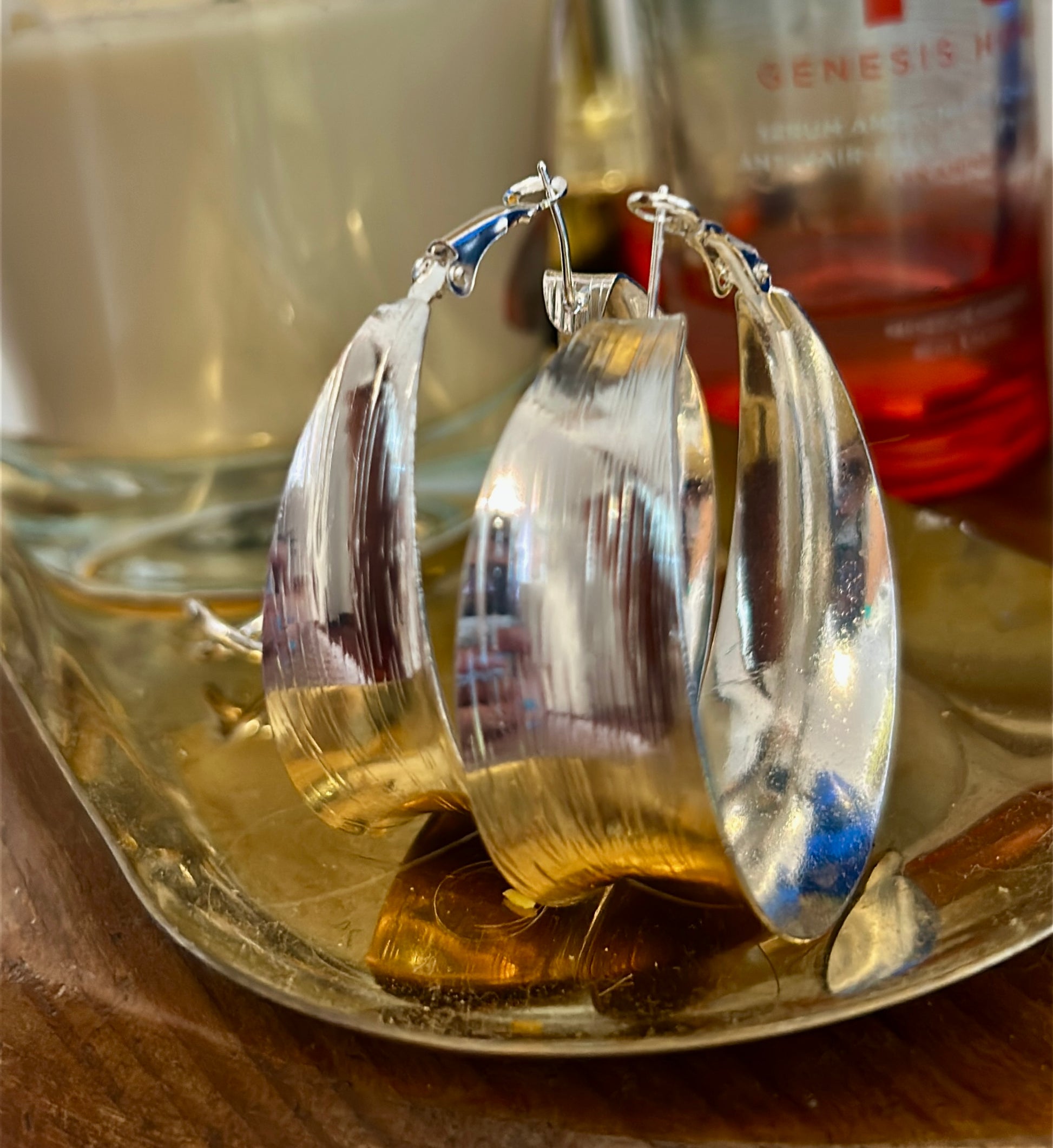 Pendientes Aura Plateado