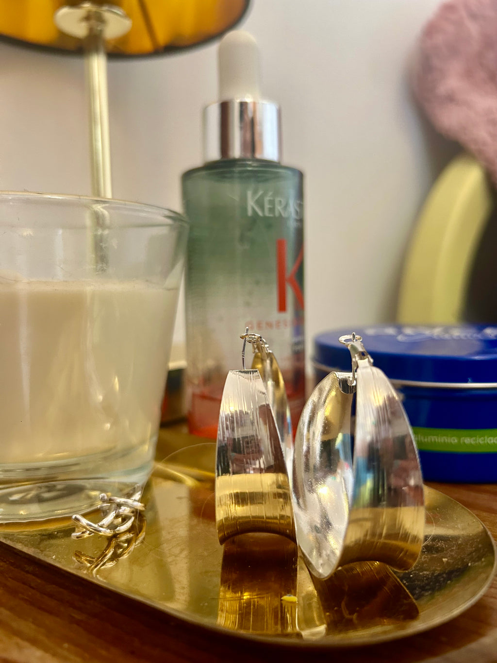 Pendientes Aura Plateado