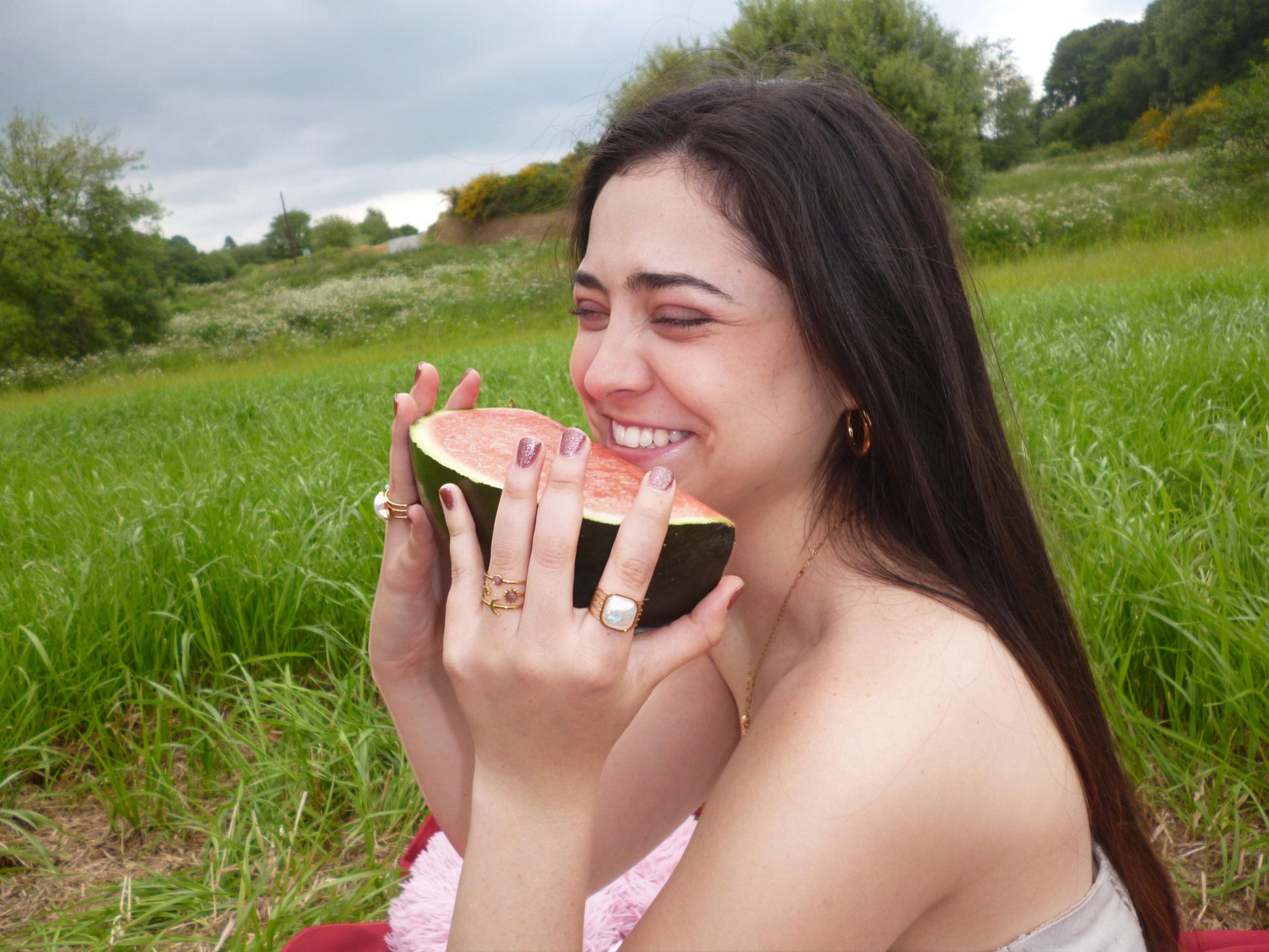 Anillo Perla Iridiscente