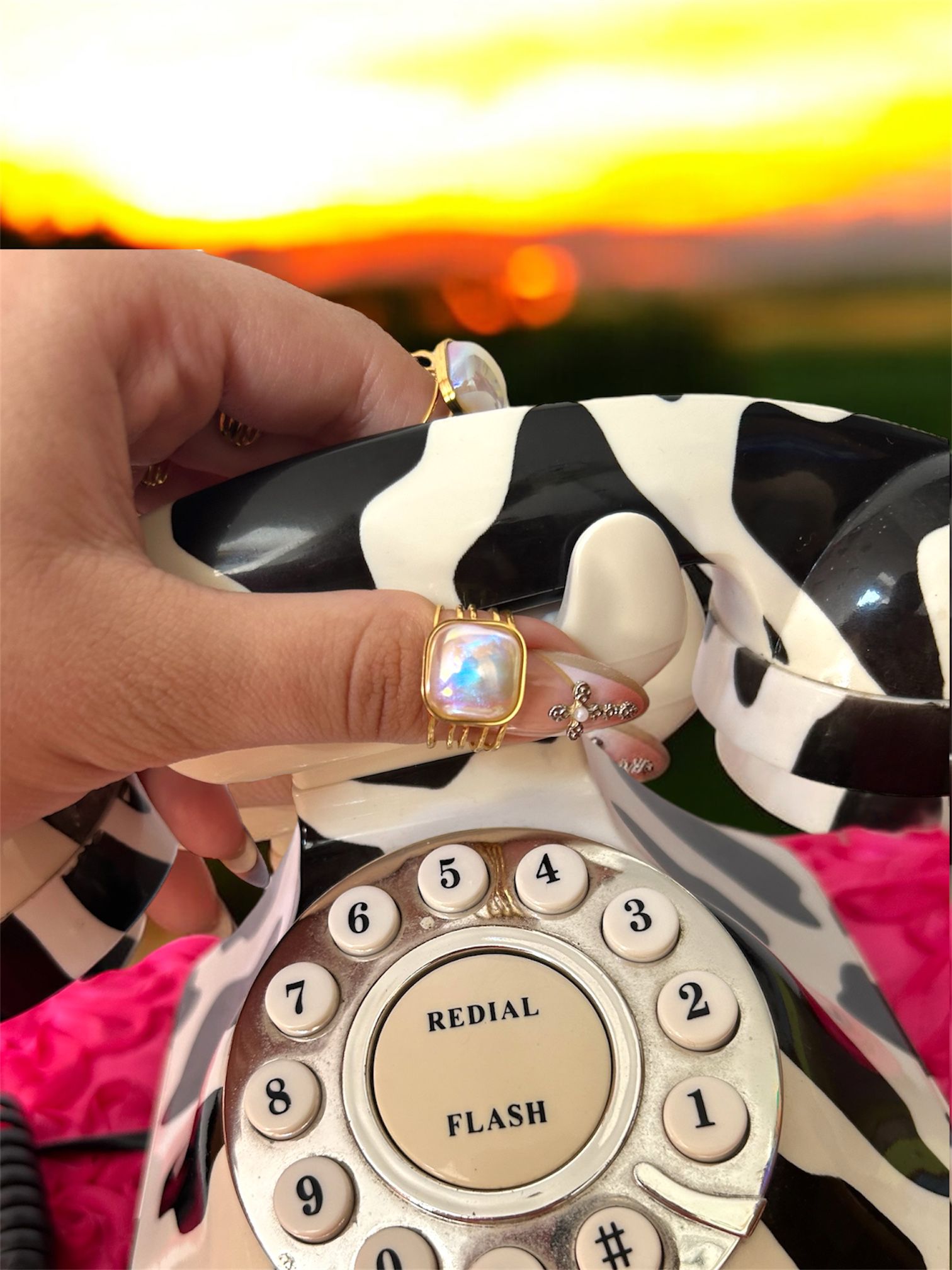 Anillo Perla Iridiscente